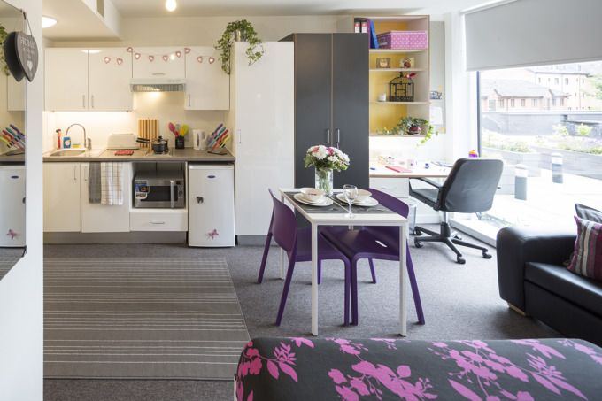 Studio Desk, Dining table and kitchen.jpg